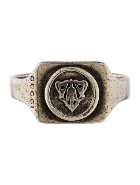 gucci ring womens silver|Gucci signet ring.